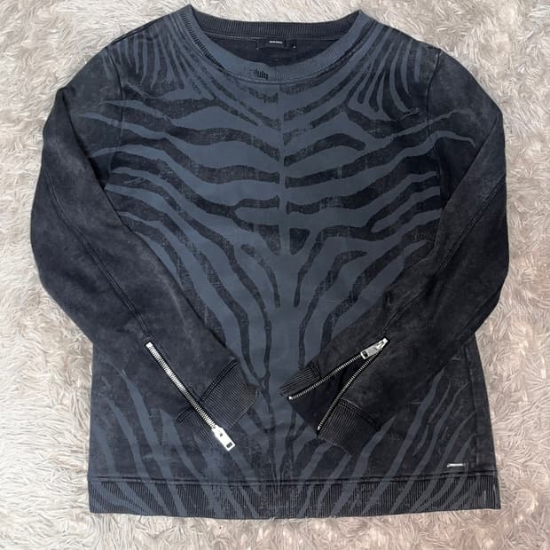 Diesel Zebra Pattern Sweatshirt