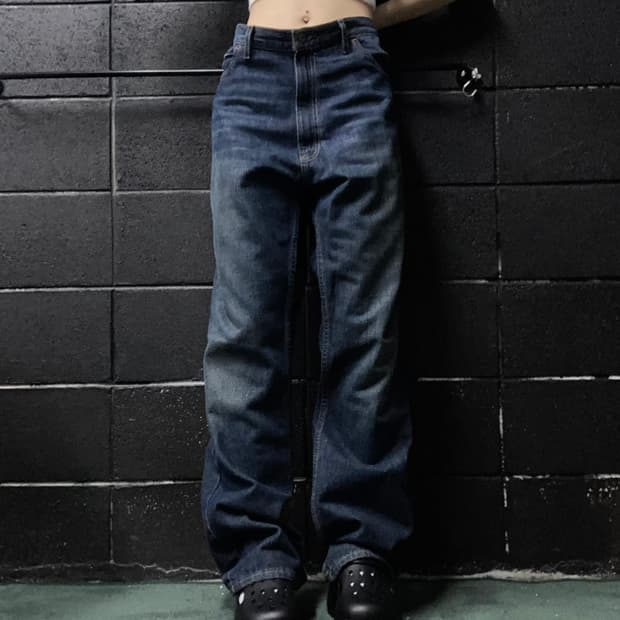 dickies 진청 워싱 데님 팬츠