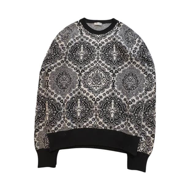 디올 자카드 패턴 니트