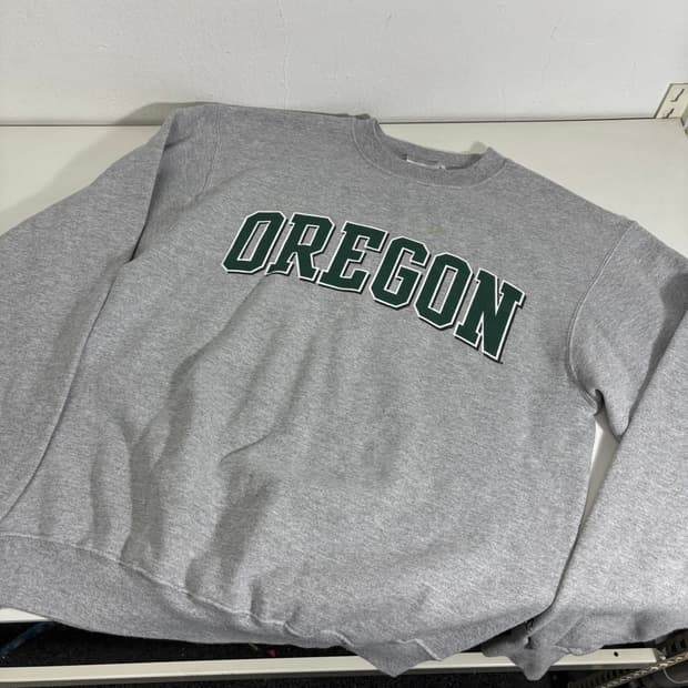 M 챔피온 그레이 OREGON 프린팅 맨투맨