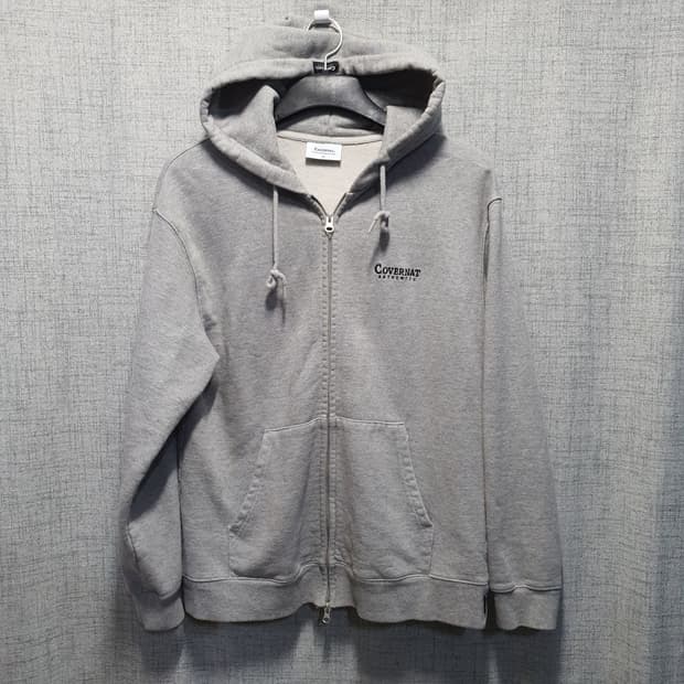 커버낫 로고 그레이 후드집업 