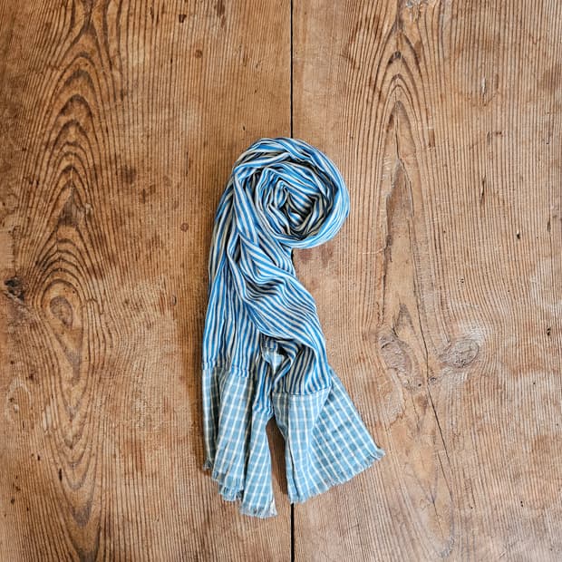 더블알엘 인디고 코튼 머플러 