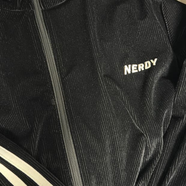 널디 코듀로이 벨벳 트랙탑 L