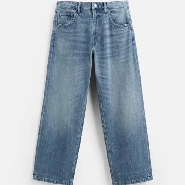 자라 루즈핏 와이드 데님팬츠