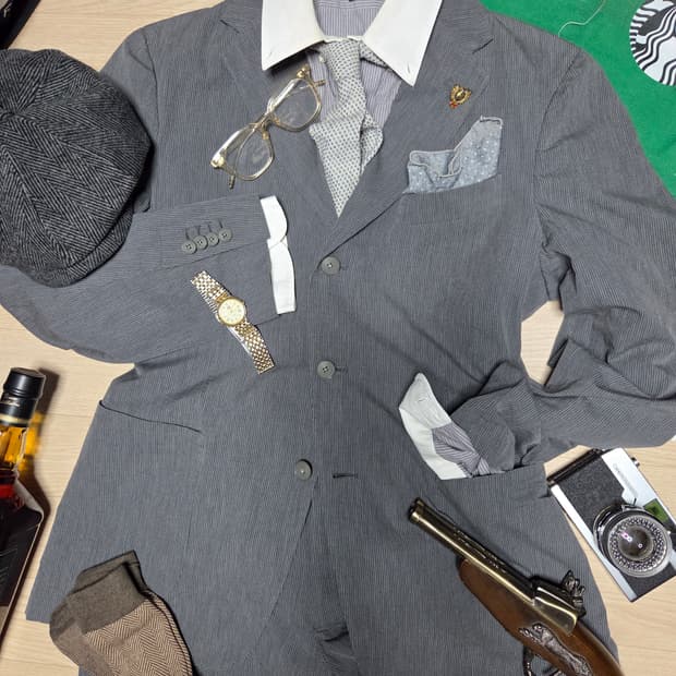 BOGLIOLI Milano (ITALY) 잔스트라이프 수트 셋업 