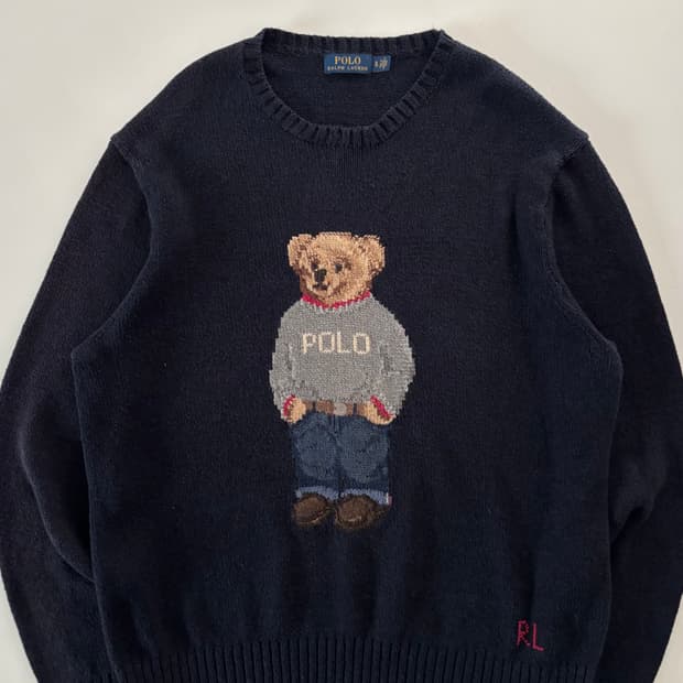 Polo 폴로 랄프로렌 신형라벨 베어 자수 니트