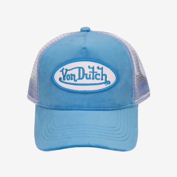 본더치 블루 벨벳 트러커캡