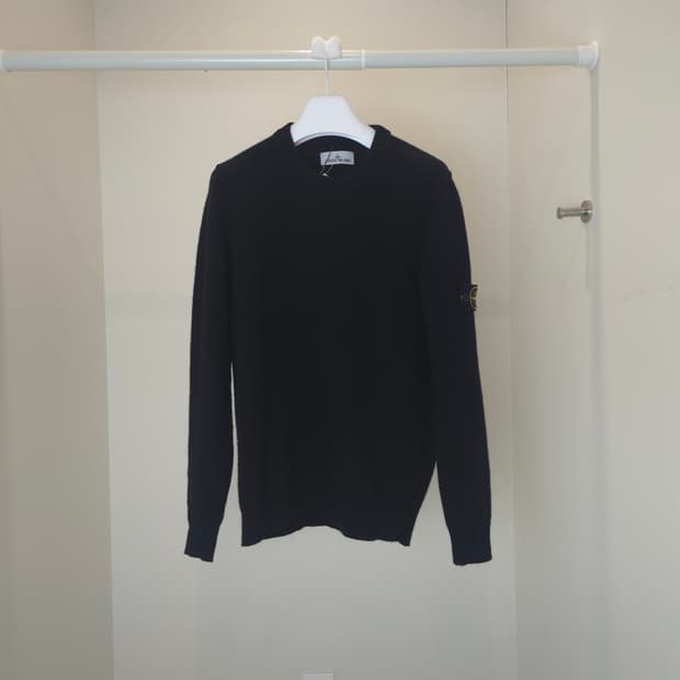 [중고/정품] 스톤아일랜드 와팬 패치 울 니트