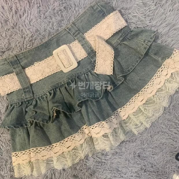 빈티지 크로쉐 모리 스커트
