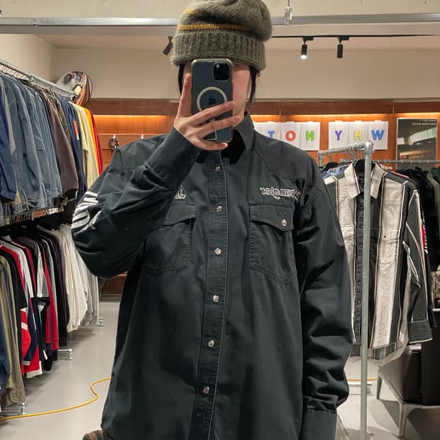 잭다니엘 X 랭글러 웨스턴 셔츠  