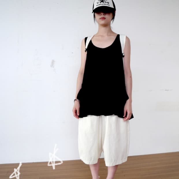 에프터먼데이 low frill sheer blouse 블랙