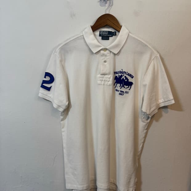 폴로 빅포니 화이트더블 카라티