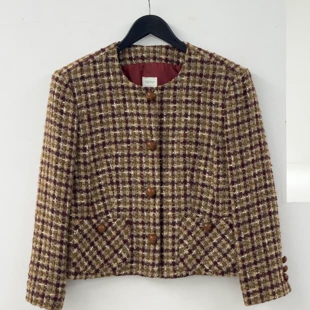 베네통 트위드 자켓