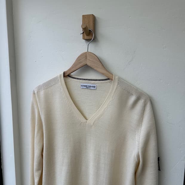 15712 - 스톤아일랜드 망사 와펜 울 니트 (울 100%)