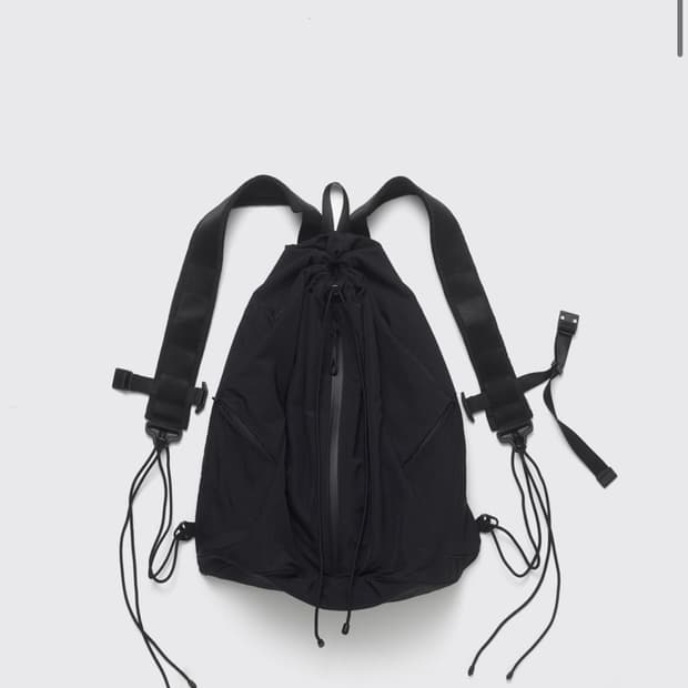 해칭룸 스트링백팩 나일론 블랙