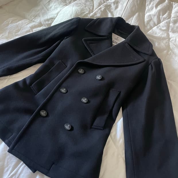 비비안웨스트우드 / 영국 메인라인 버진울 피코트 블랙