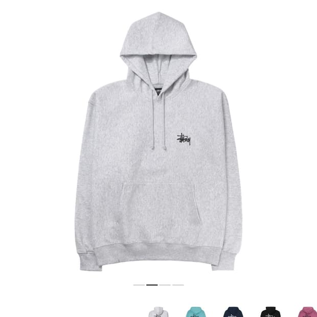 스투시 애쉬헤더 후드티