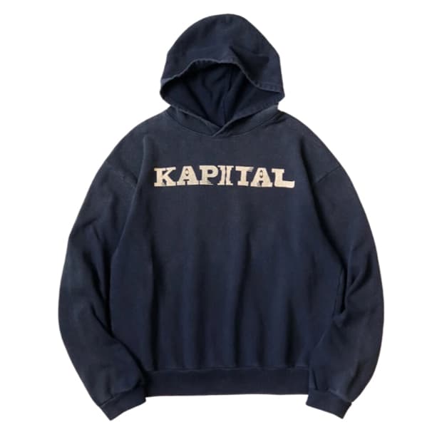 캐피탈 플리스 후드 스웨트셔츠 스피크이지 네이비 1