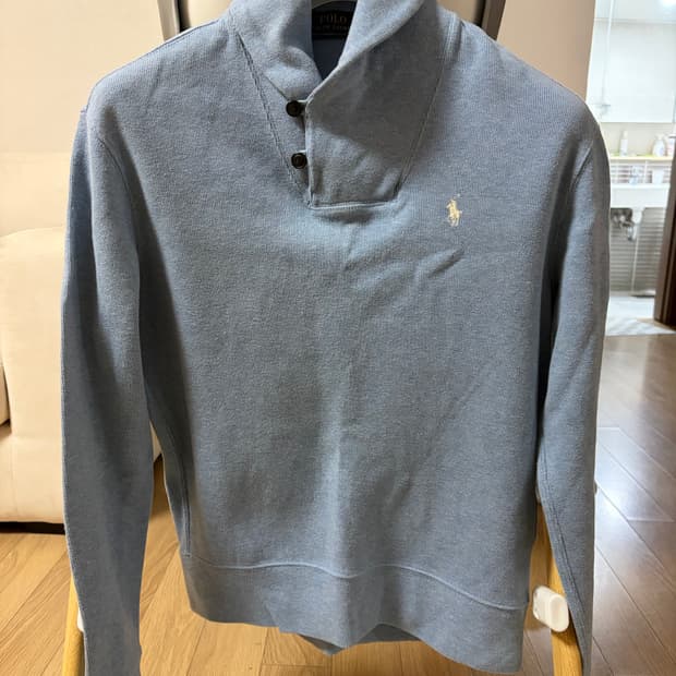 [s] 폴로랄프로렌 블루 숄카라 니트