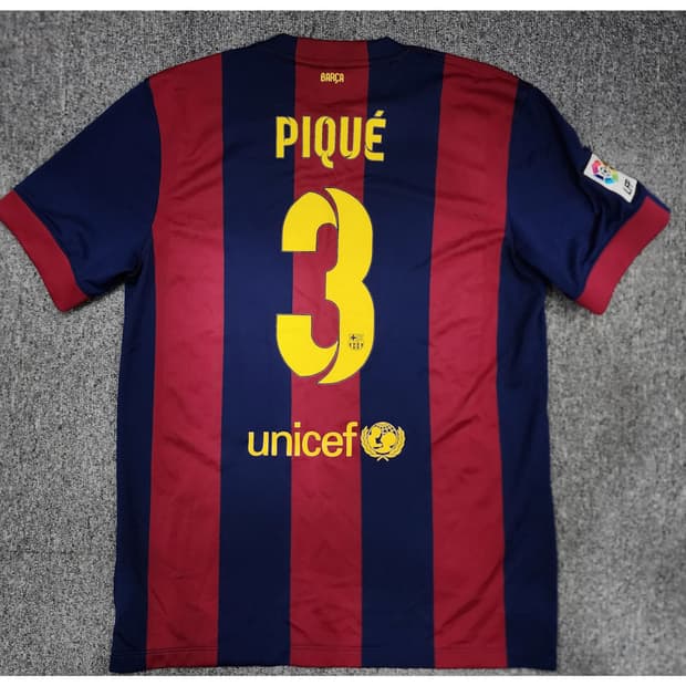 나이키 FC 바르셀로나 14-15 피케 홈 반팔 유니폼 축구 유니폼 L