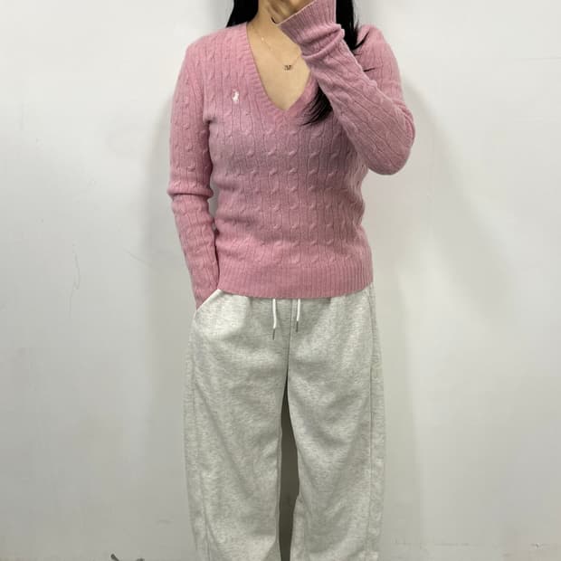 폴로 브이넥 니트[1673]