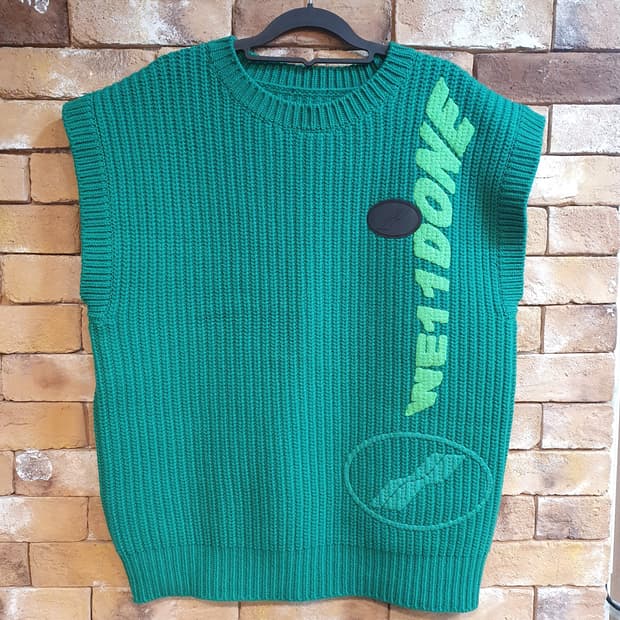 We11done 웰던 그린 니트 조끼