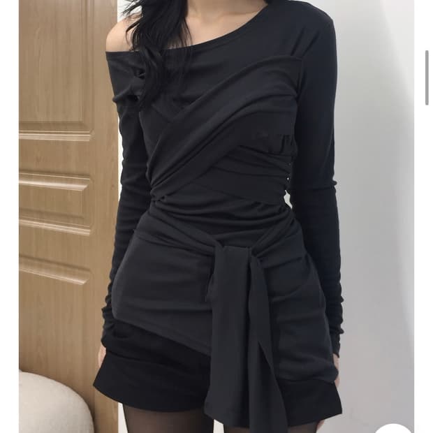 원숄더 타이 긴발티 롱슬리브