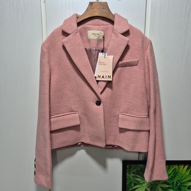 (타임세일)(새상품)NAIN 나인 핑크 크롭 자켓