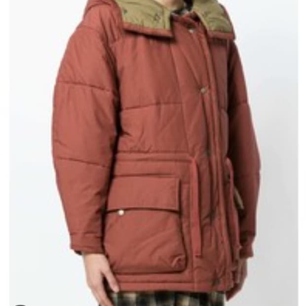 이자벨마랑 테라코타 벨티드 후드 패딩  36사이즈