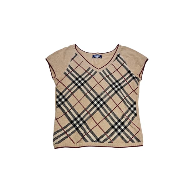 버버리 노바체크 니트 반팔[m]