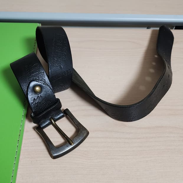 빈티지 황동징 통가죽 벨트