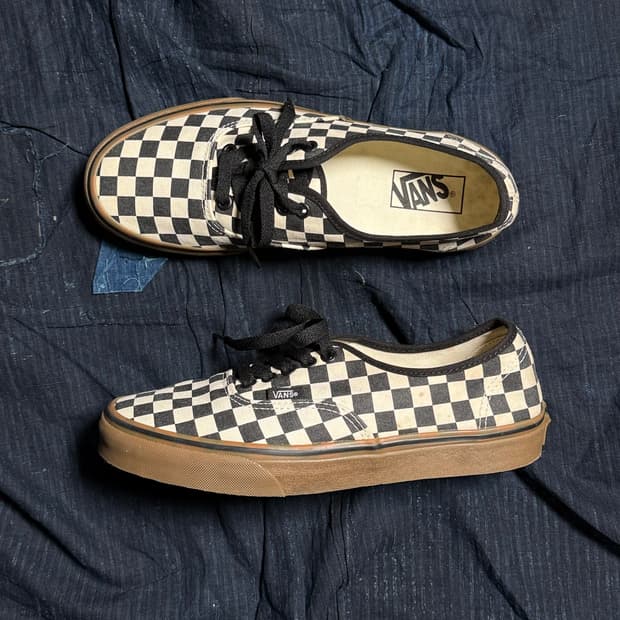 반스 어센틱 체커보드 블랙 화이트 US8.5