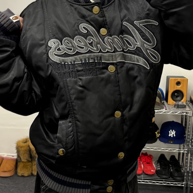MLB 00s 뉴욕 양키즈 퀼팅 점퍼 블랙