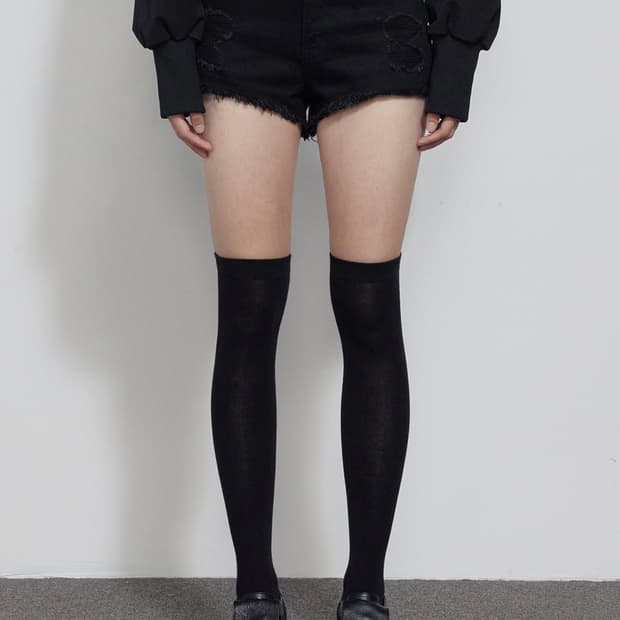 보헤미안서울 데미지 블랙 쇼츠