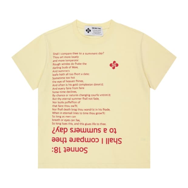 헤레틱 SONNET 18 T-SHIRT STANDARD FIT