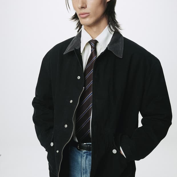 토니웩 가먼트 워시드 반 자켓 블랙 L 새상품