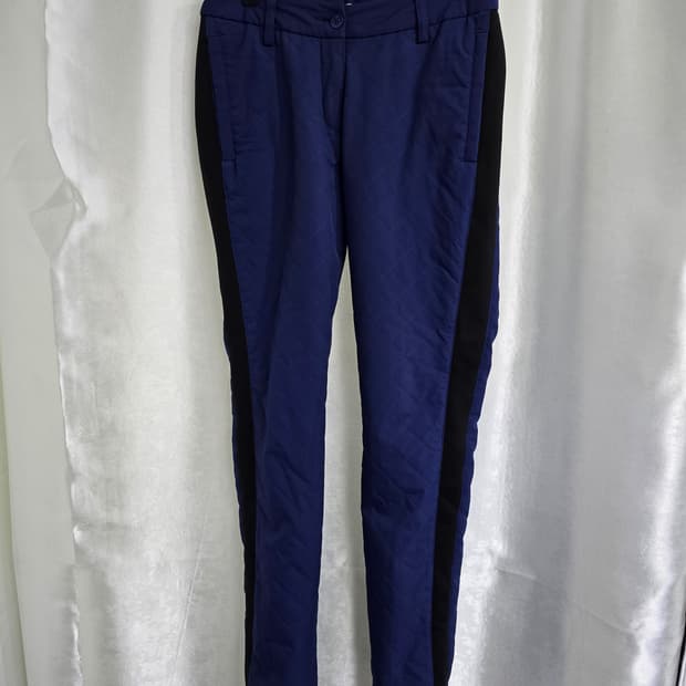 아디다스 네이비 퀼팅 배색 패딩 바지 (1533)