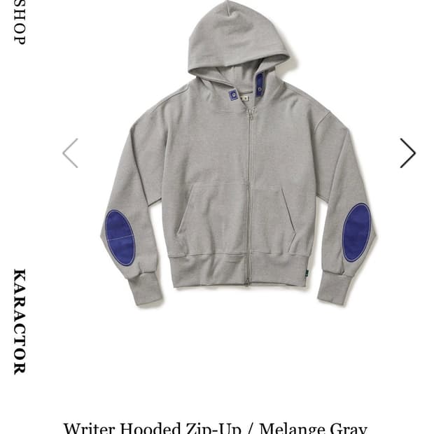 카락터 Writer Hooded Zip-Up / Melange Gray 
