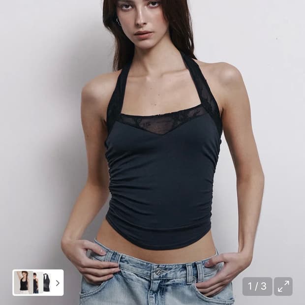 플노팔 Teresa Sleeveless Top (Deep Charcoal