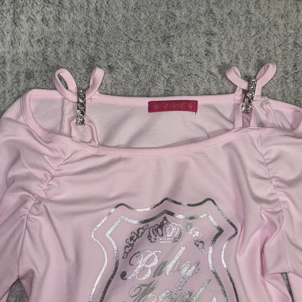 베이비메탈클럽 베메클 다이아몬드 로고 탑 핑크