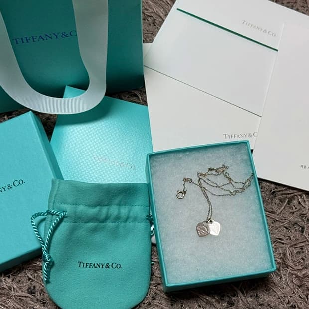 [상태최상] 티파니앤코 리턴투 목걸이 풀세트(실버)