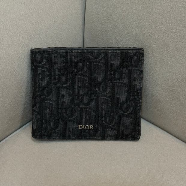 디올 오블리크 반지갑 블랙