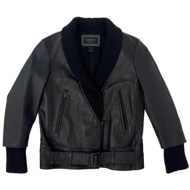 Hysteric Glamour Ribbed Shawl Collar Lea