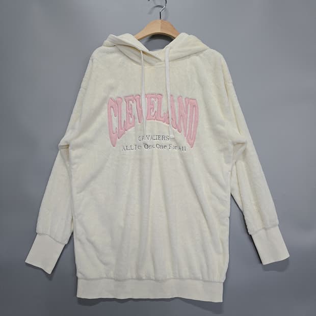 NBA 클리블랜드 캐벌리어스 퍼 후드 화이트 S