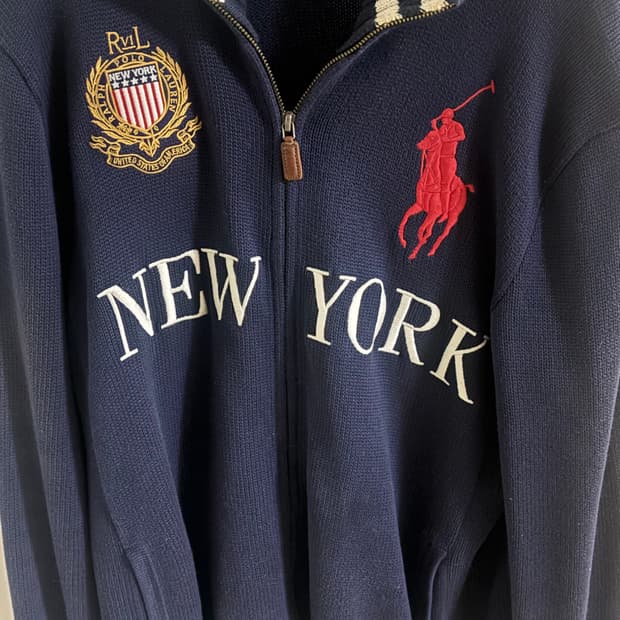 폴로 빅포니 뉴욕 투웨이 니트집업