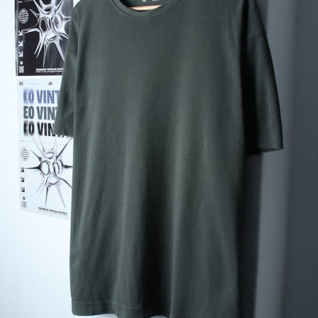 (2XL) 언코티드 반팔 티셔츠 빅사이즈 그린 무지-H31000