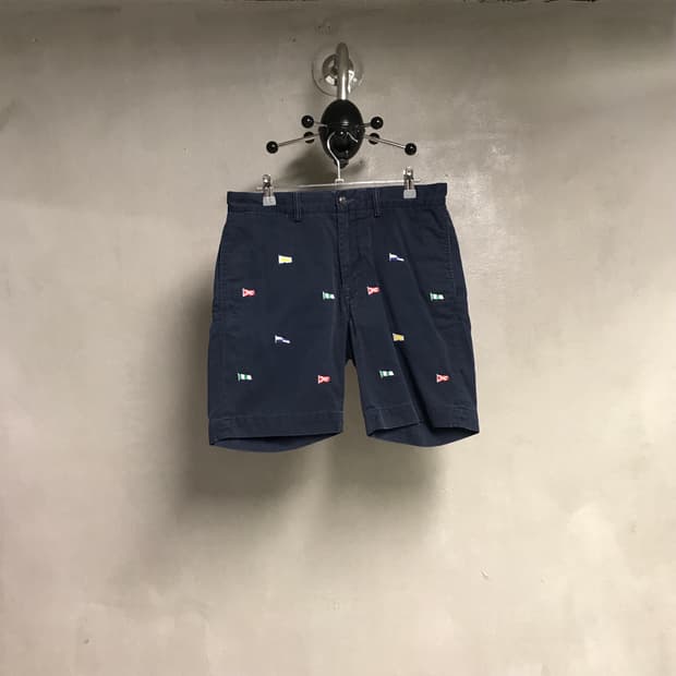 폴로 랄프로렌 멀티 자수 치노 반바지 네이비 30