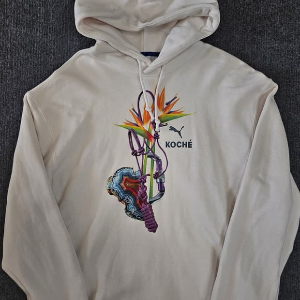 푸마X코쉐 화이트 후드티 급처