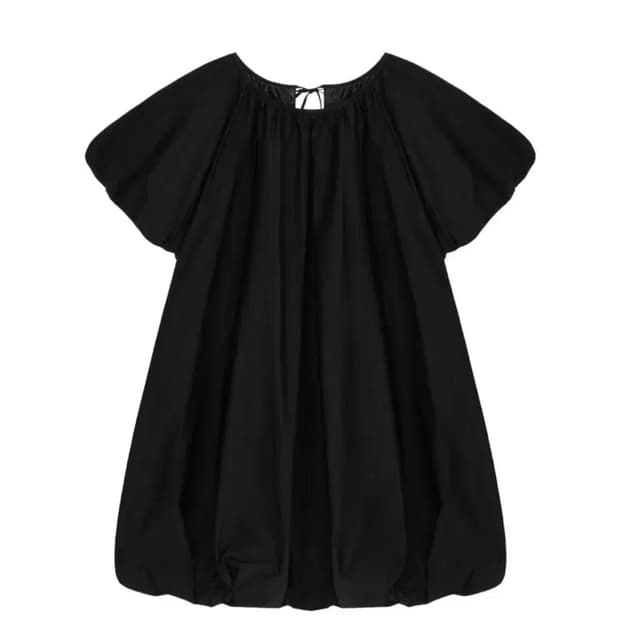 코스모스 cosmoss 볼륨미니드레스 블랙