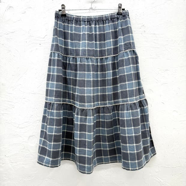 JPN 레이스 체크 스커트